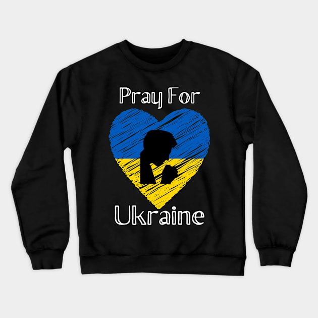 Pray for Ukraine Crewneck Sweatshirt by WearablePSA